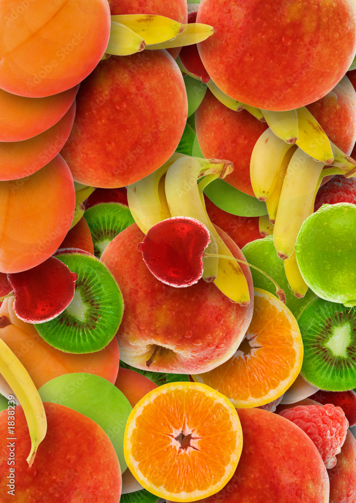 彩色抽象水果背景