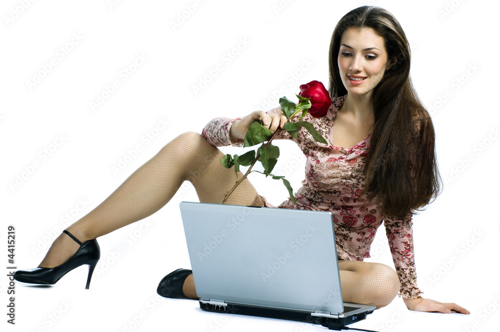 girl and laptop
