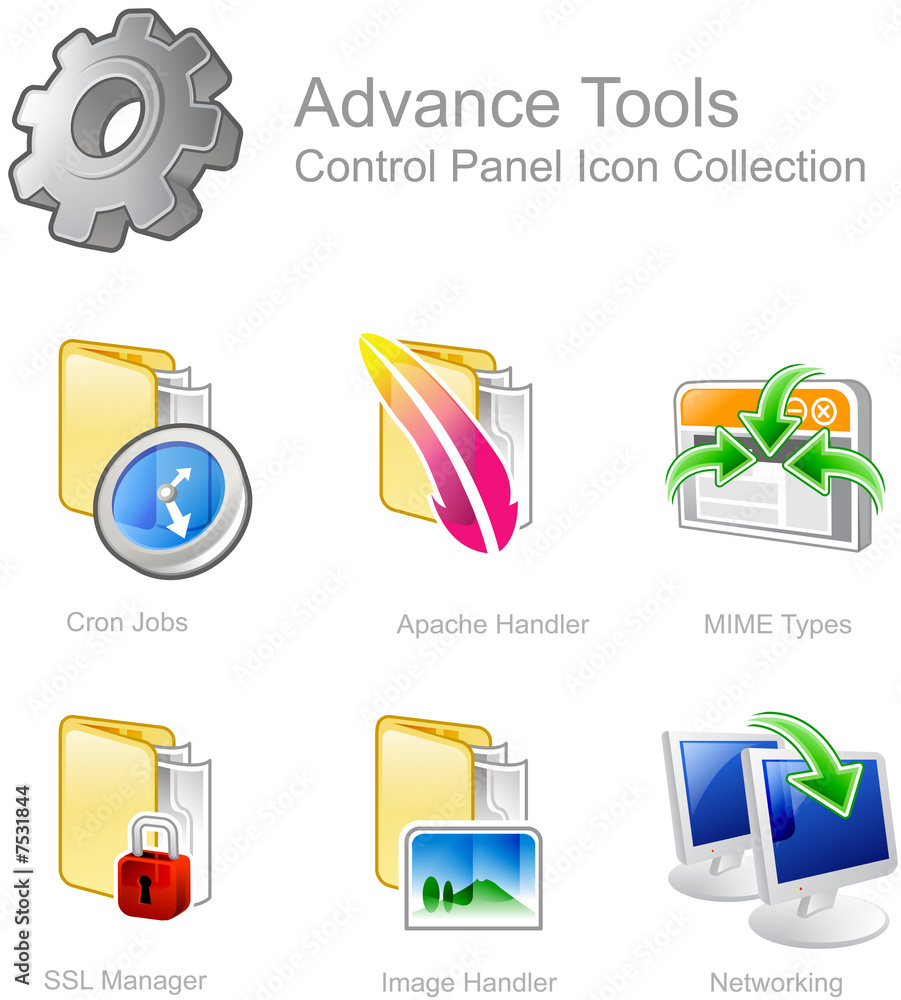 advance tools - control panel icon set