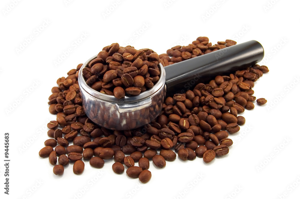 cooffee bean with metal handle