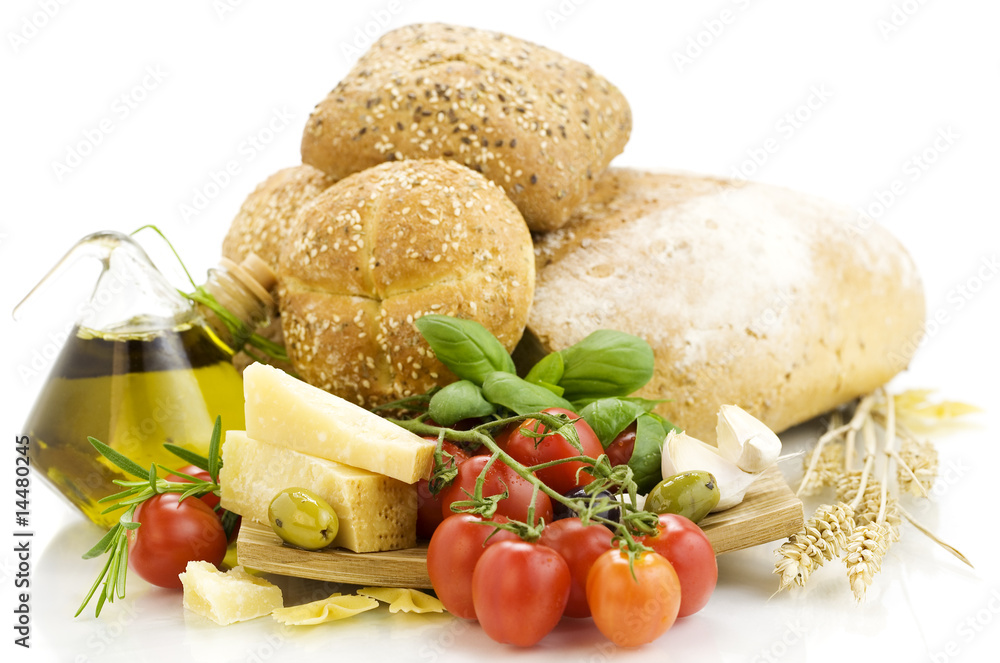 Fresh ingredients for an Italian dinner
