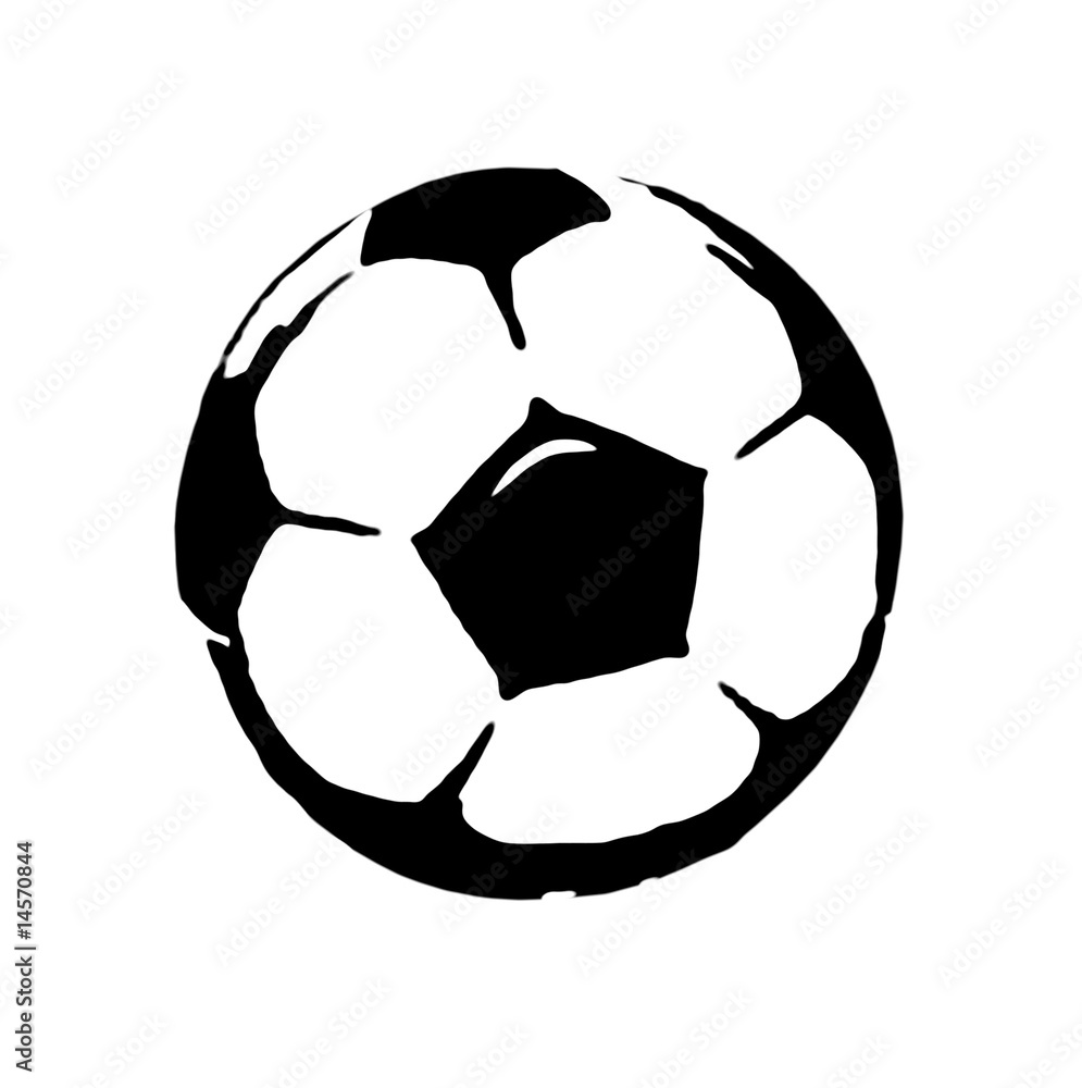 单色足球，插图