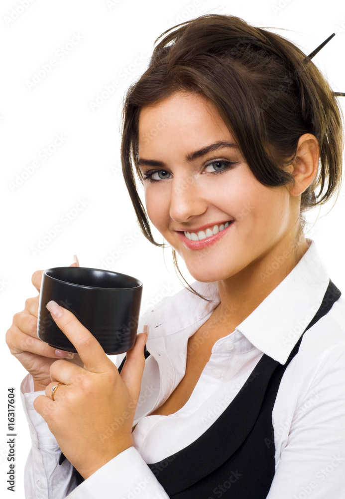 喝咖啡的女人