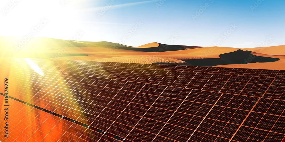 Solarkraftwerk in der Sandwüste