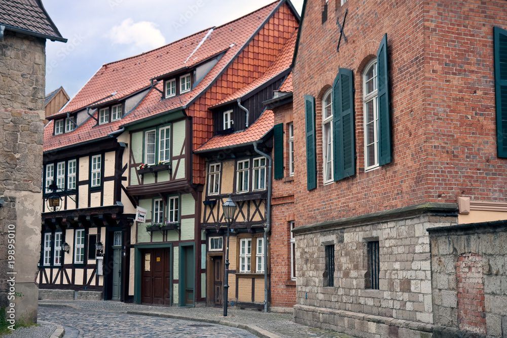 德国奎德林堡中世纪城市景观
