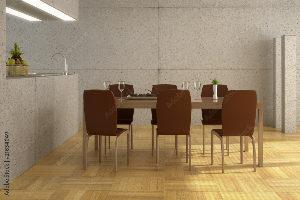 Contemporary designed dinning room