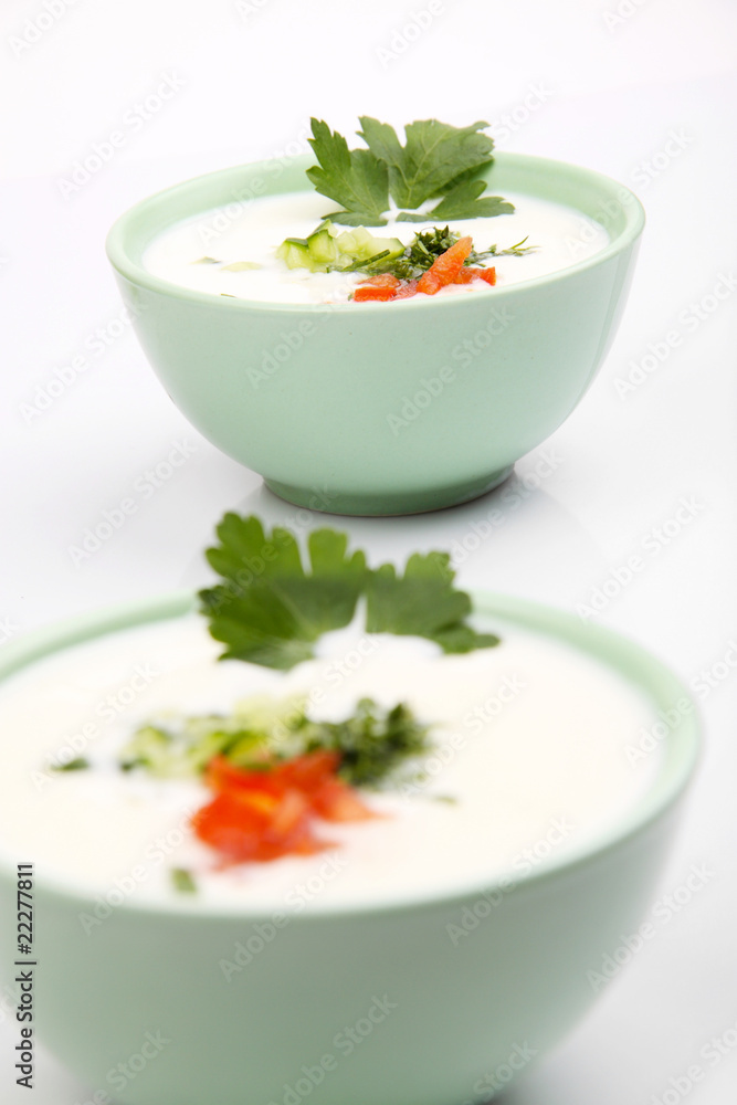 蔬菜酸奶汤（关注背景）