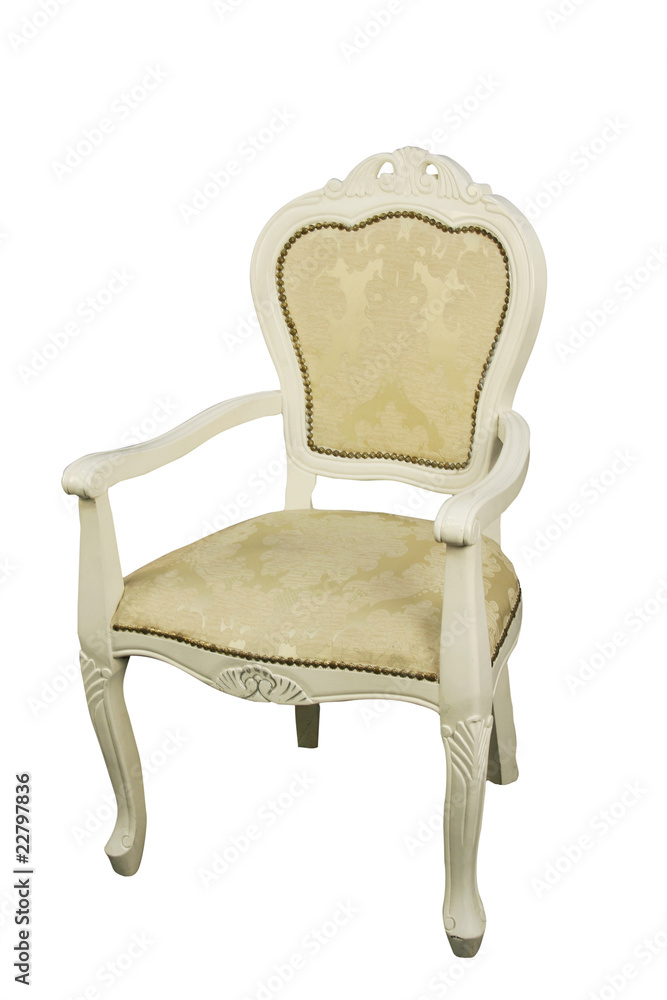 Antique chair, isolated on white