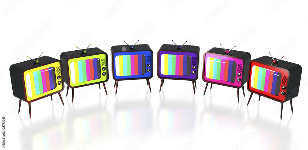彩色复古电视