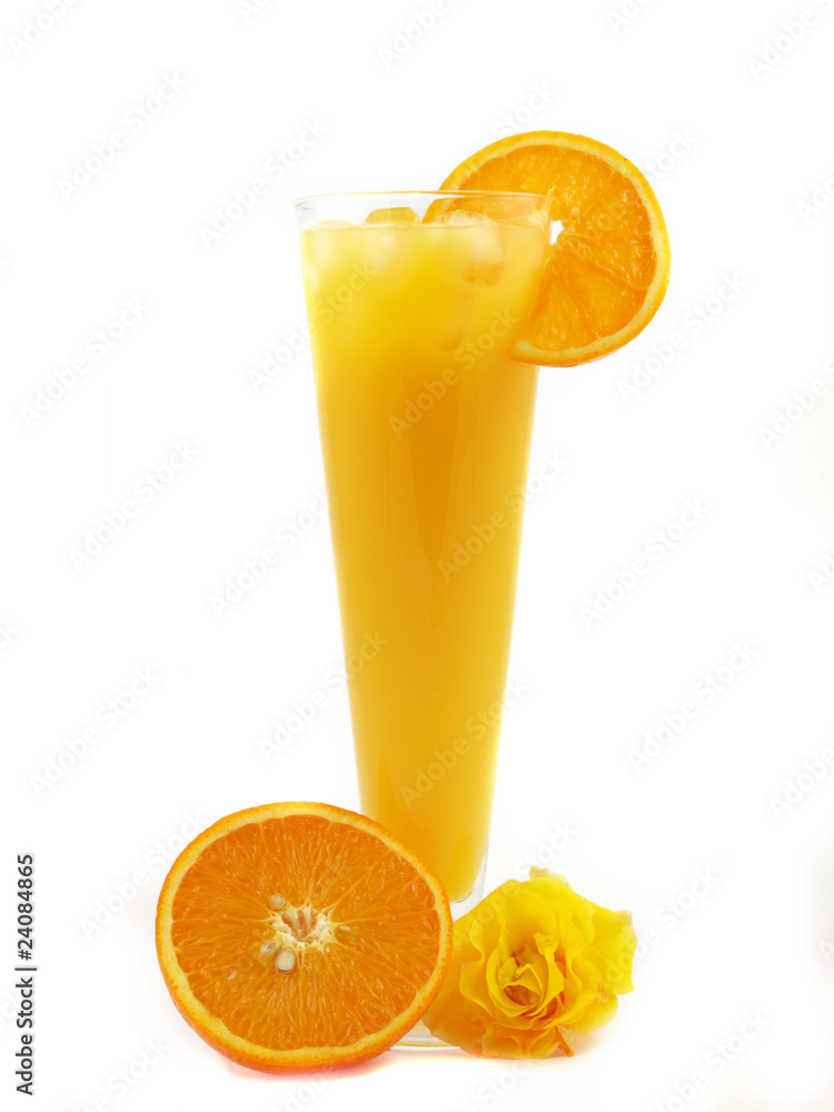 白底橙色饮料