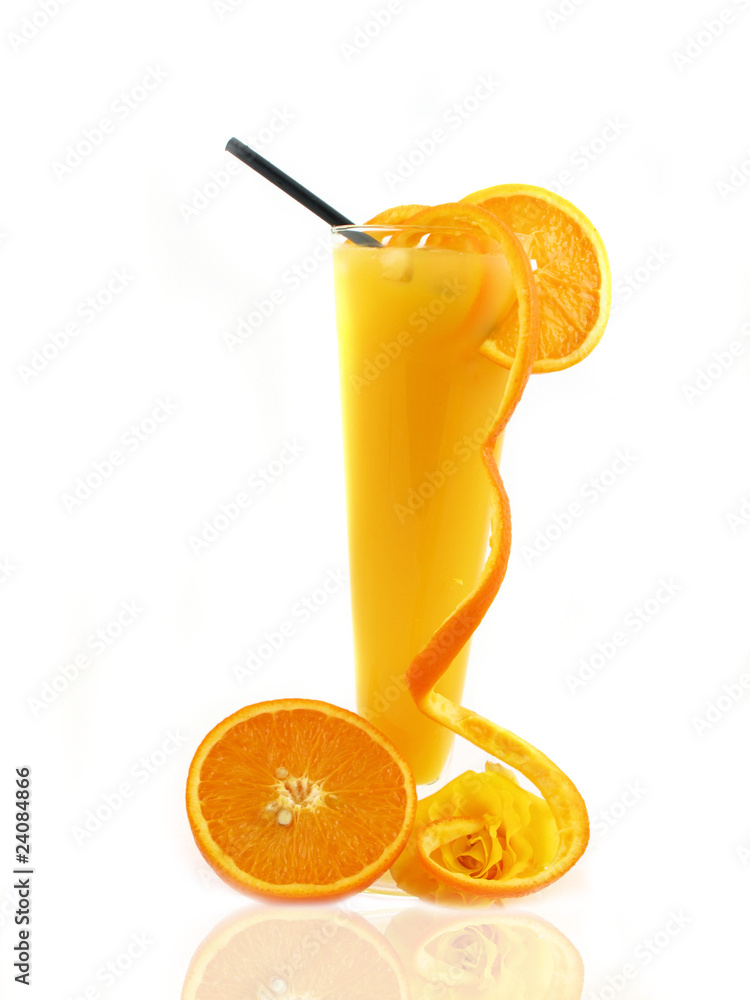 白底橙色饮料