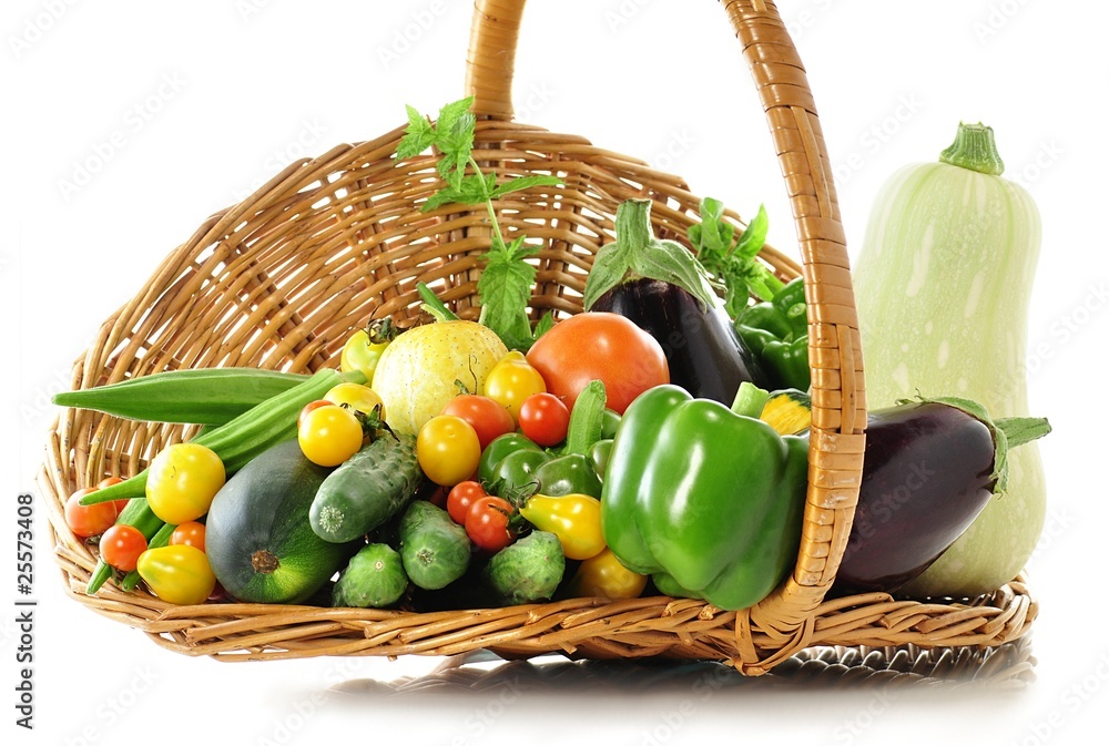 fresh vegetables in a basket