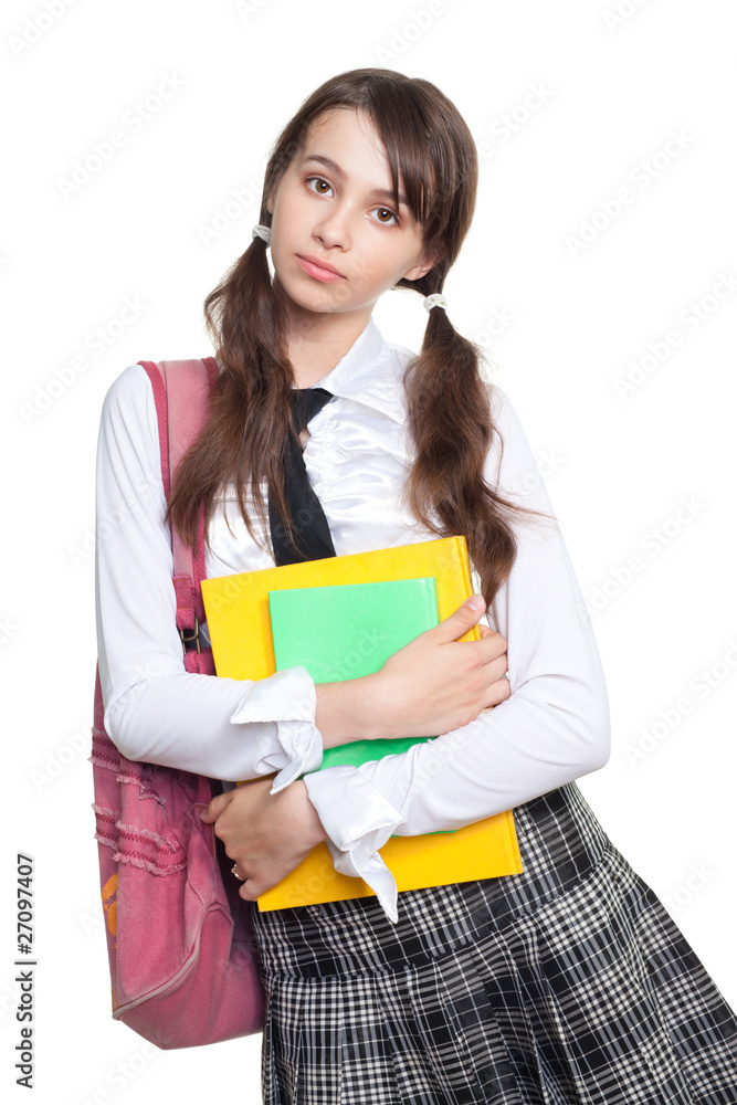 puzzled schoolgirl