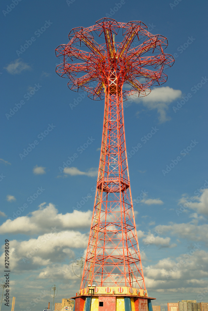 The landmark Parachute Jump in New York City at Coney Island
