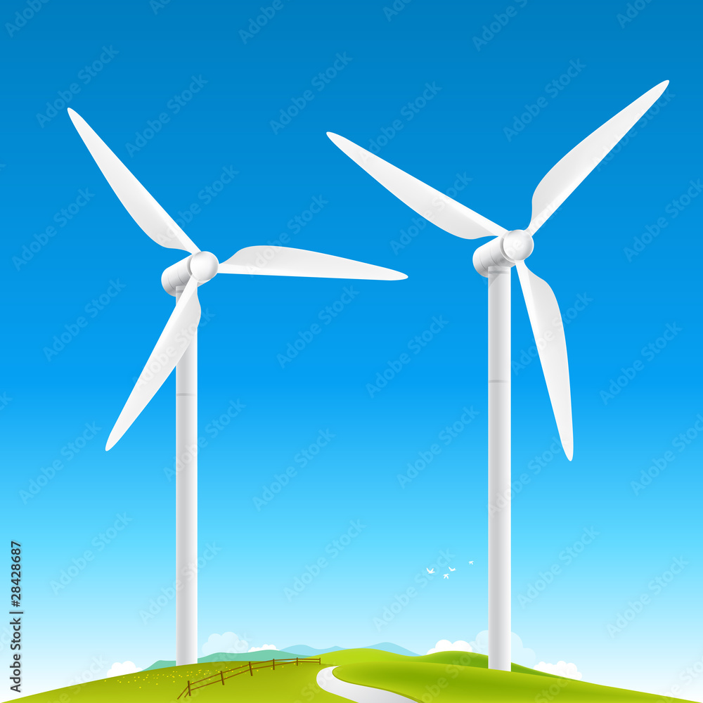 风力涡轮机景观