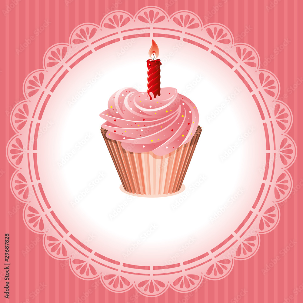 Background with cupcake