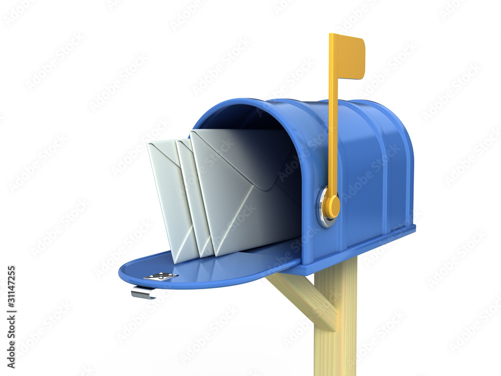 装有信件的邮箱