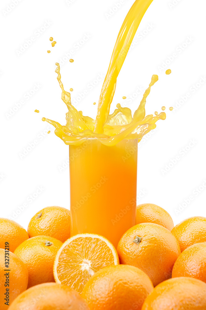 倒橙汁