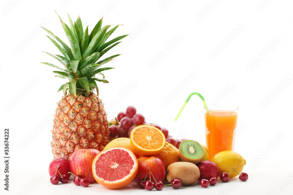 果汁水果堆
