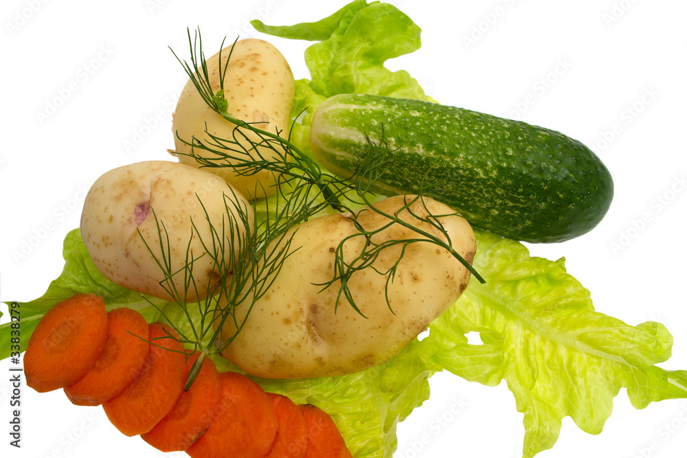 胡萝卜、土豆、黄瓜的蔬菜成分