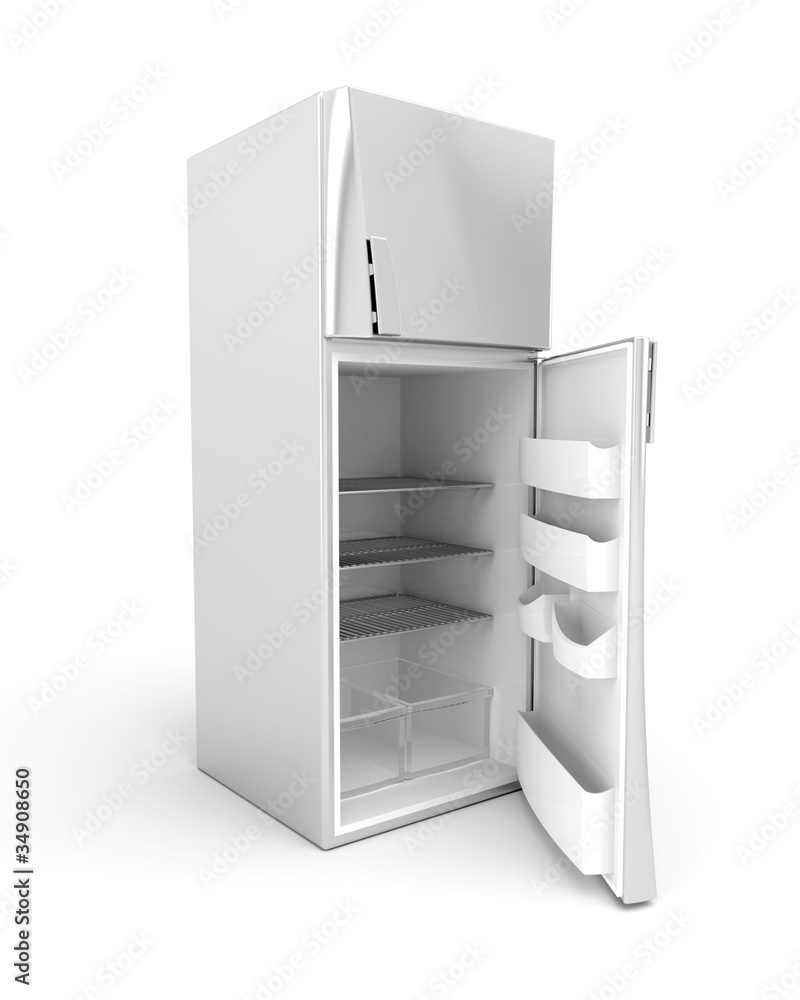 银色现代冰箱