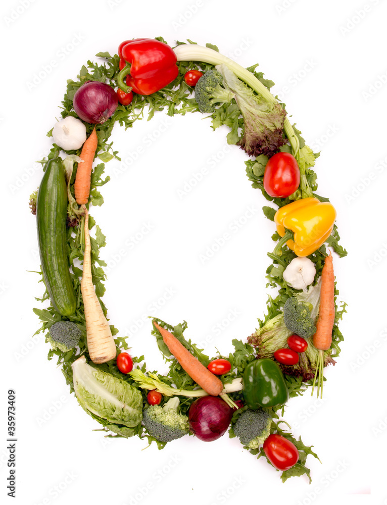 蔬菜字母Q