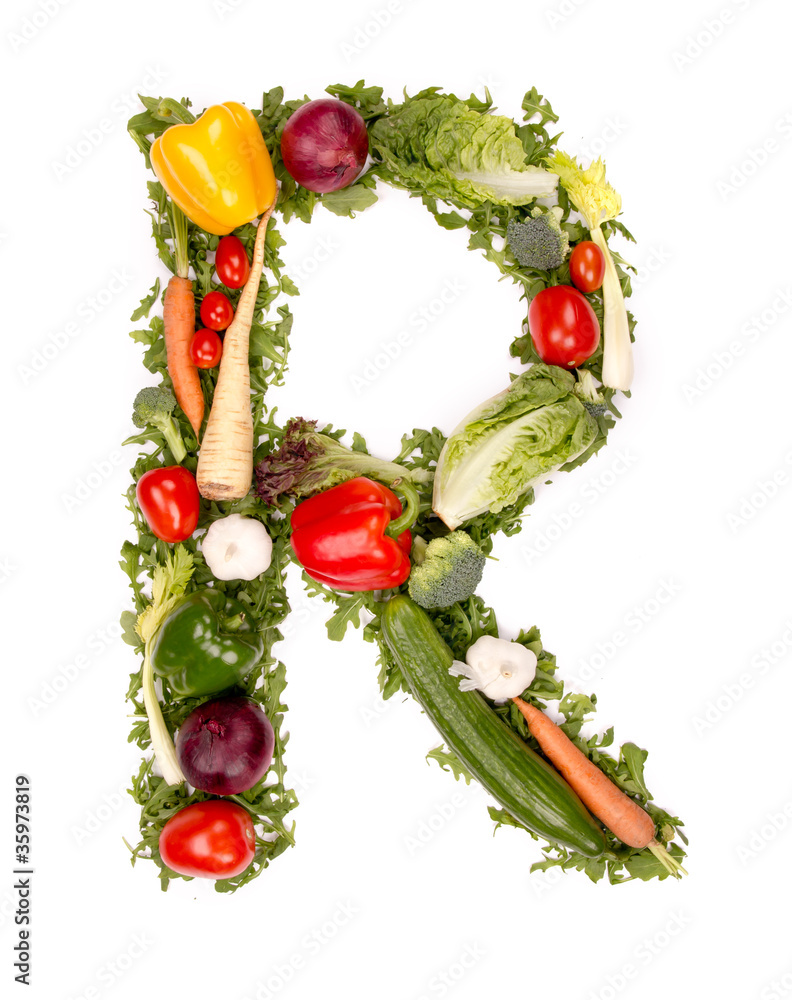 蔬菜字母R