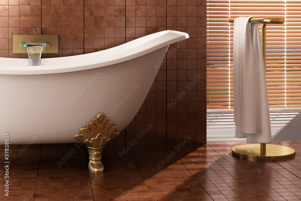 浴缸设计：青铜细节