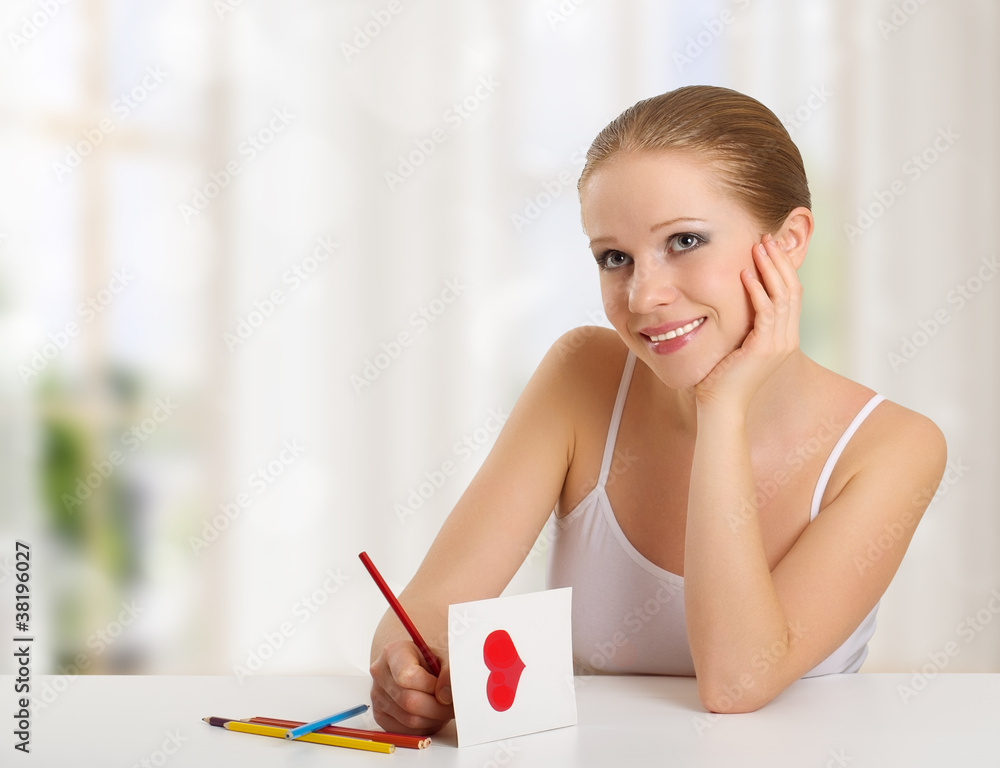 女人写一封情书——情人节的卡片