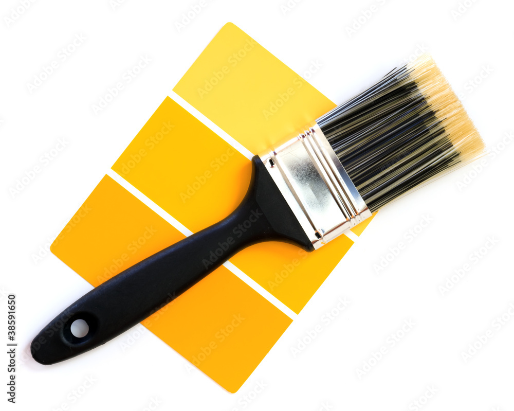 yellow color swatch with paintbrush