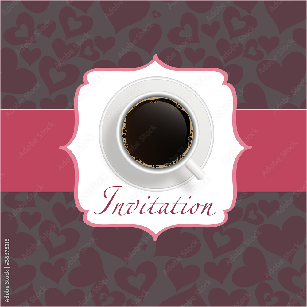 coffee invitation background