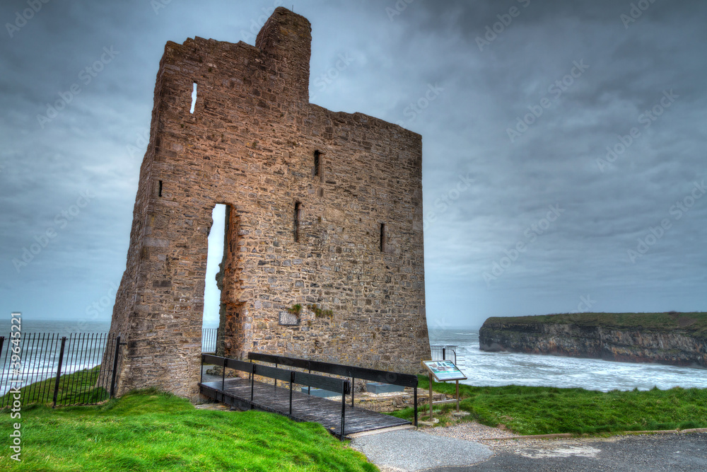 爱尔兰海边Ballybunion城堡遗址