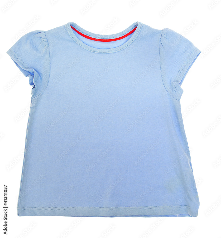Childrens clothing pink T-shirt  isolated on white