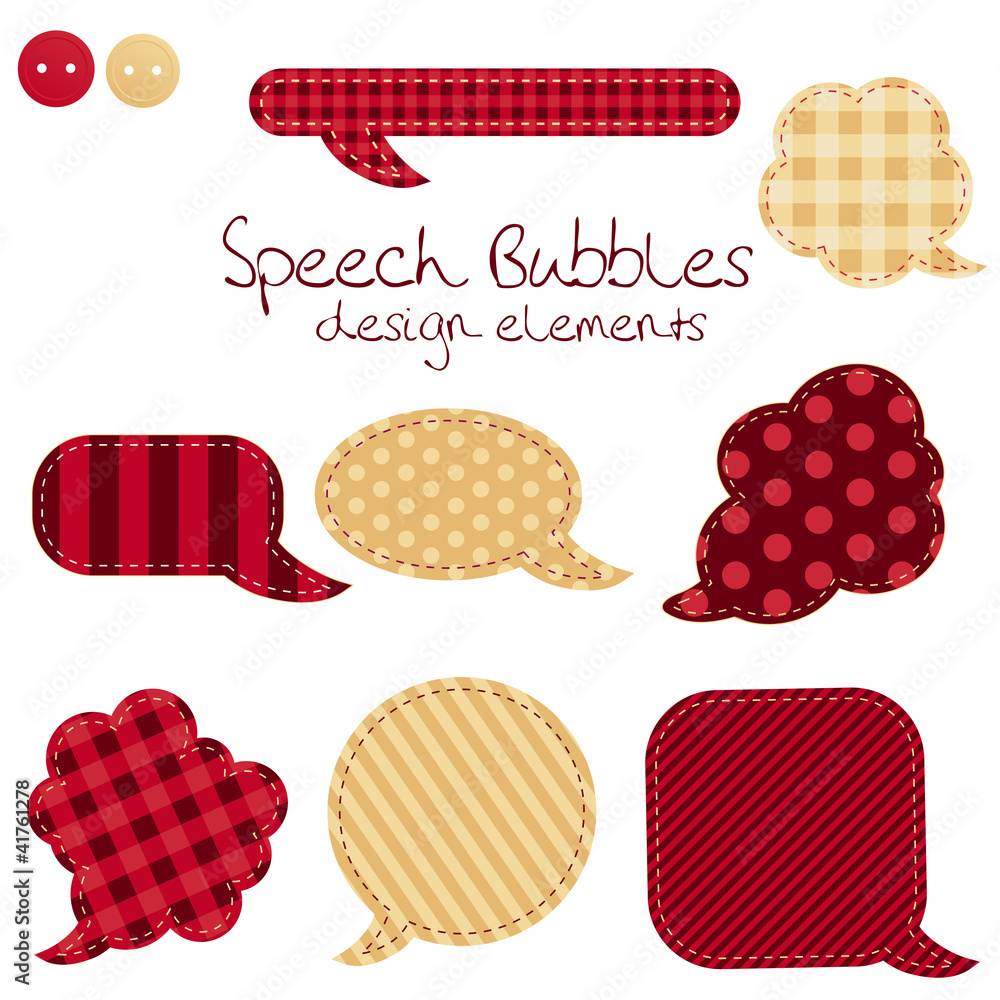 set of different speech bubbles,  design elements