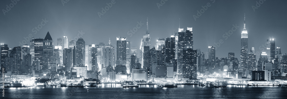 纽约市曼哈顿黑白