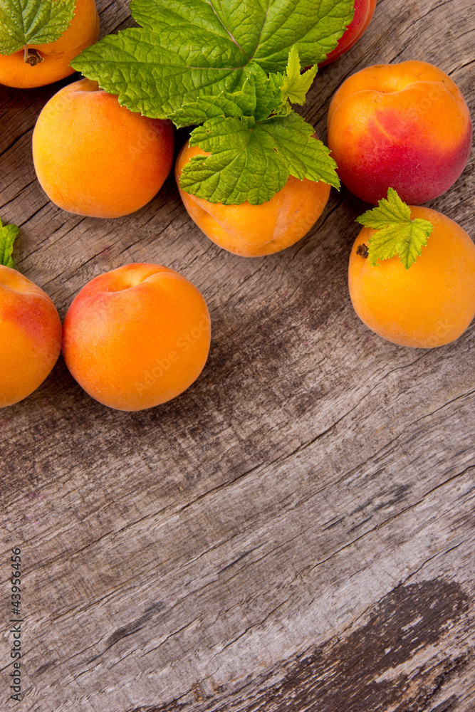 Fresh apricots, upper view