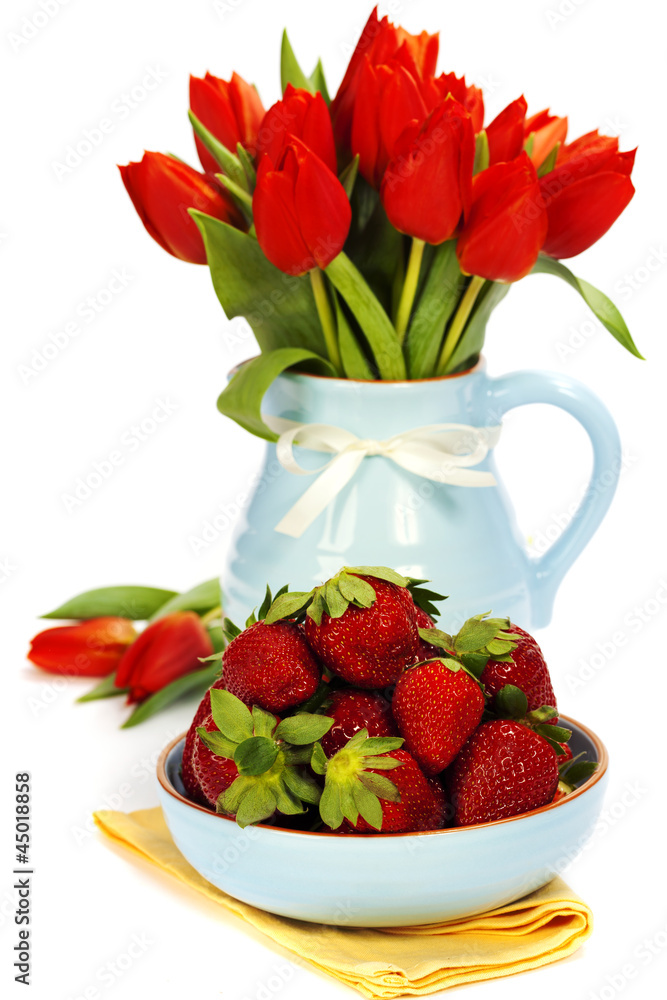 草莓和花束