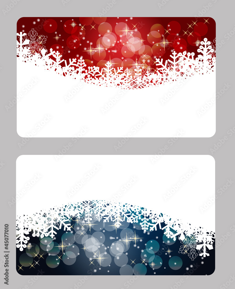 Set of vector christmas / New Year banners (cards)