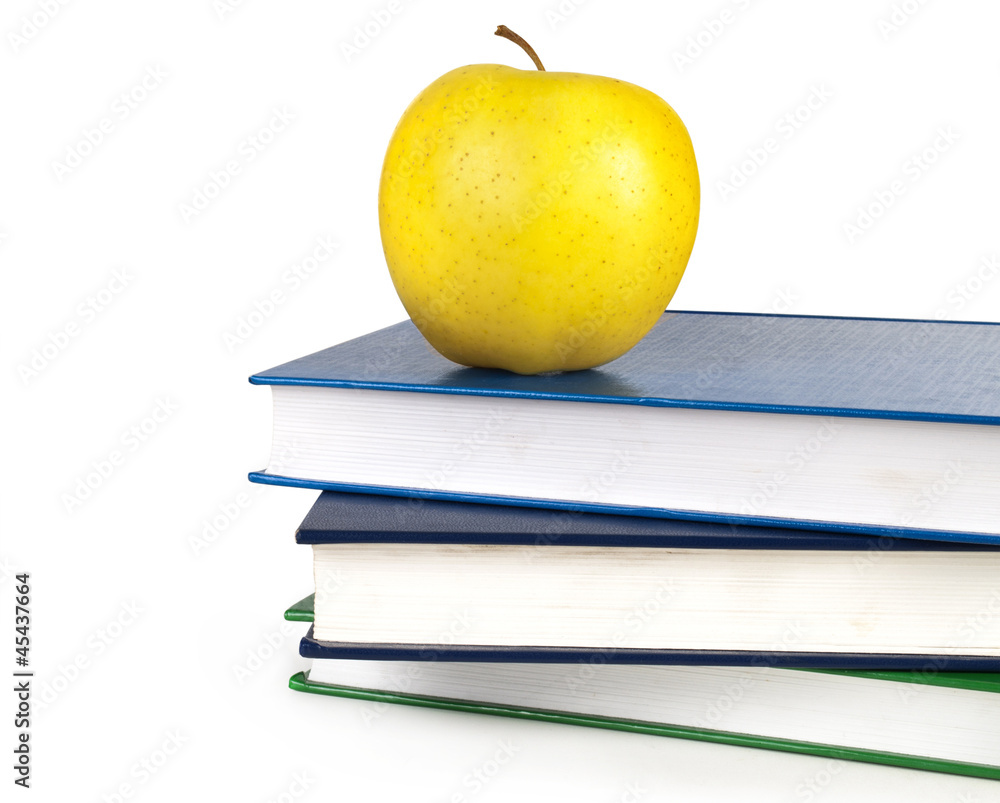 白底书和苹果