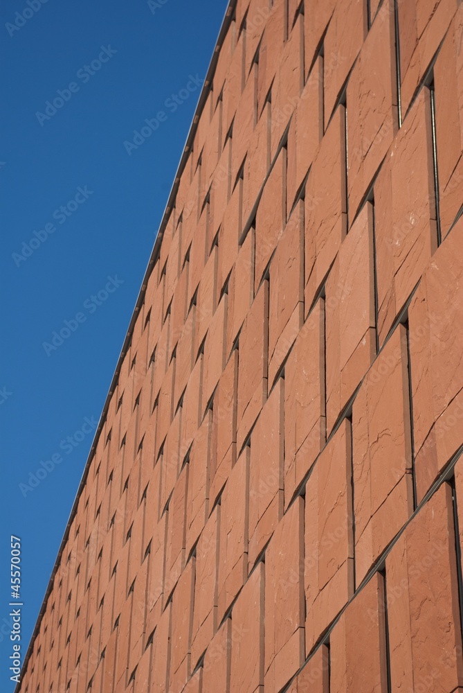 Detail Facade of Modern Minimalistic Building