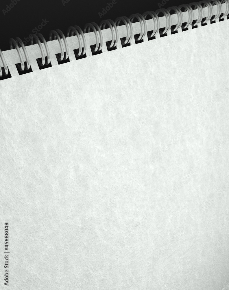 空白笔记本中的纸张纹理