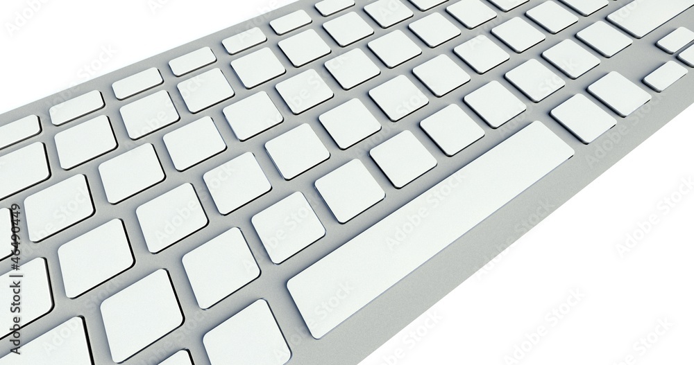 计算机键盘上的白色空白按钮