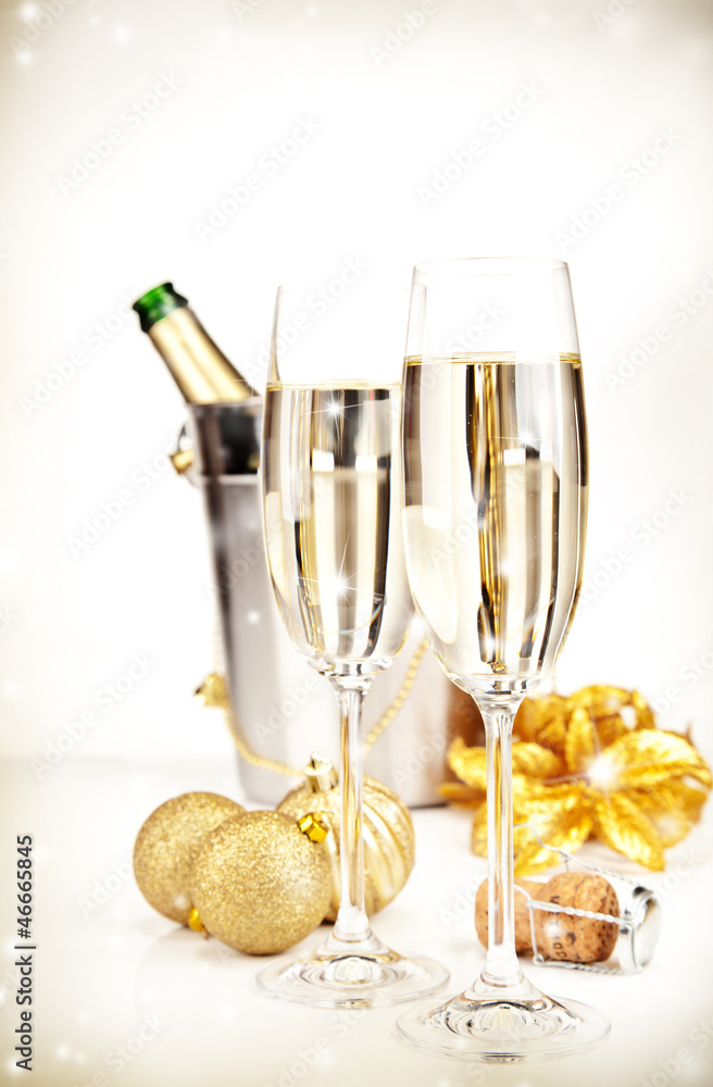 Celebration theme with champagne wine