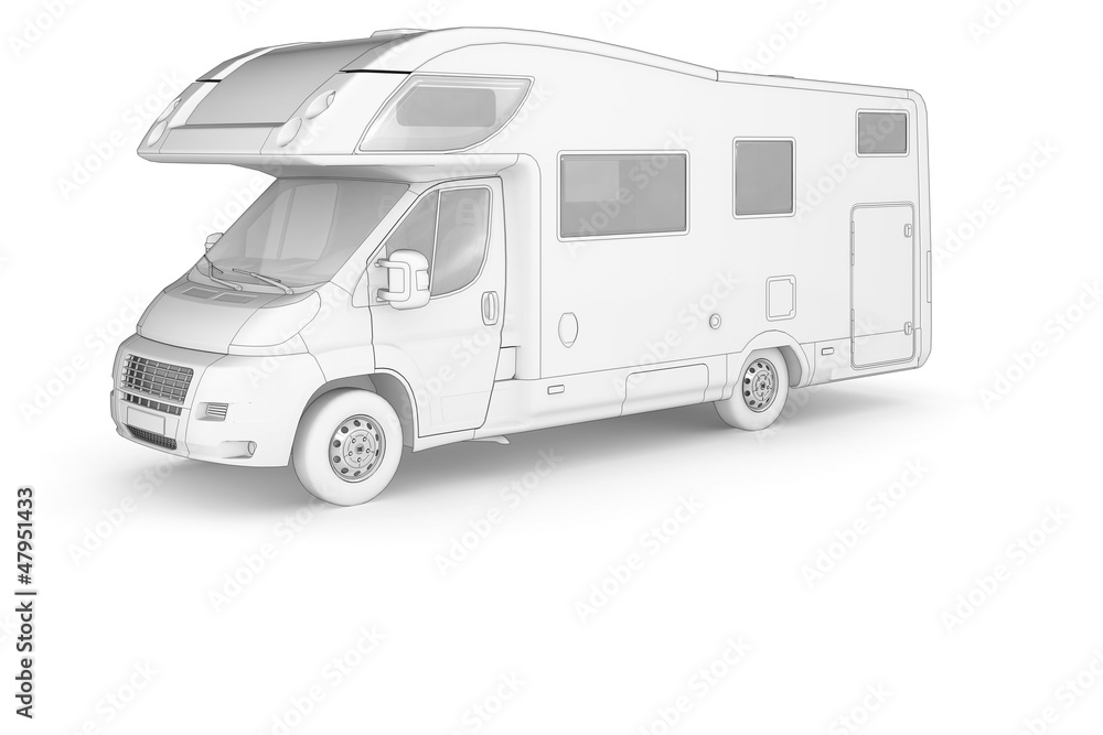 Camper (isolated white)