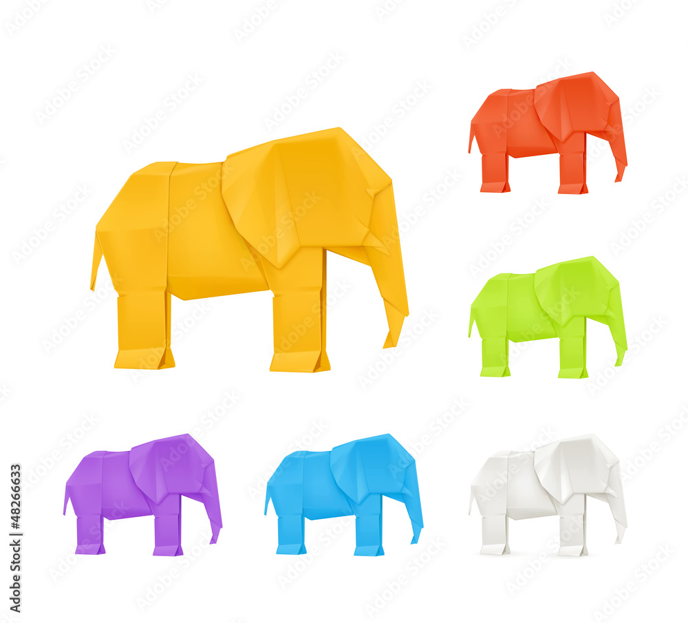 折纸大象，套装