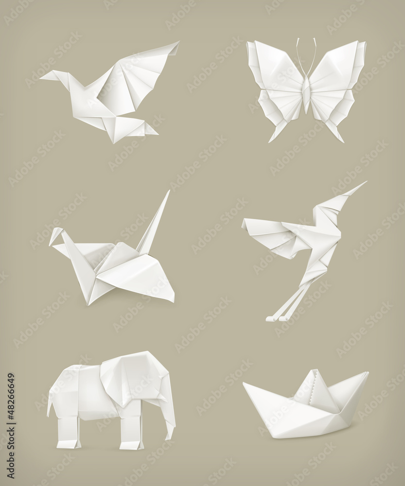 Origami set, white