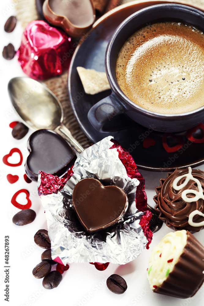 chocolate and coffee for Valentines Day