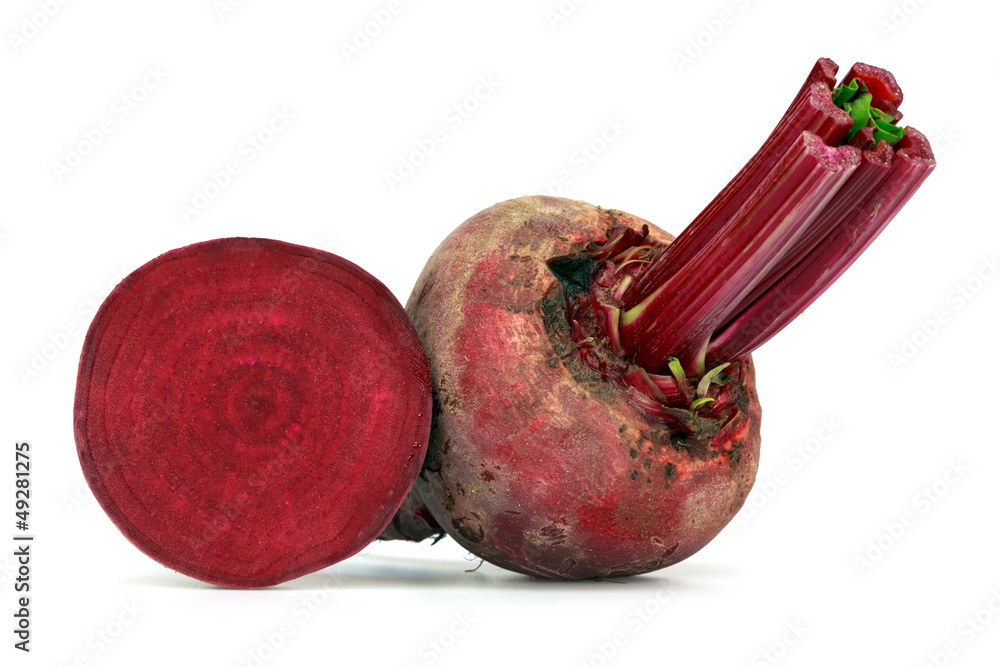 beetroot over white background