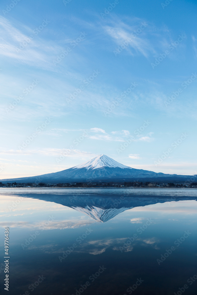 冬の逆さ富士