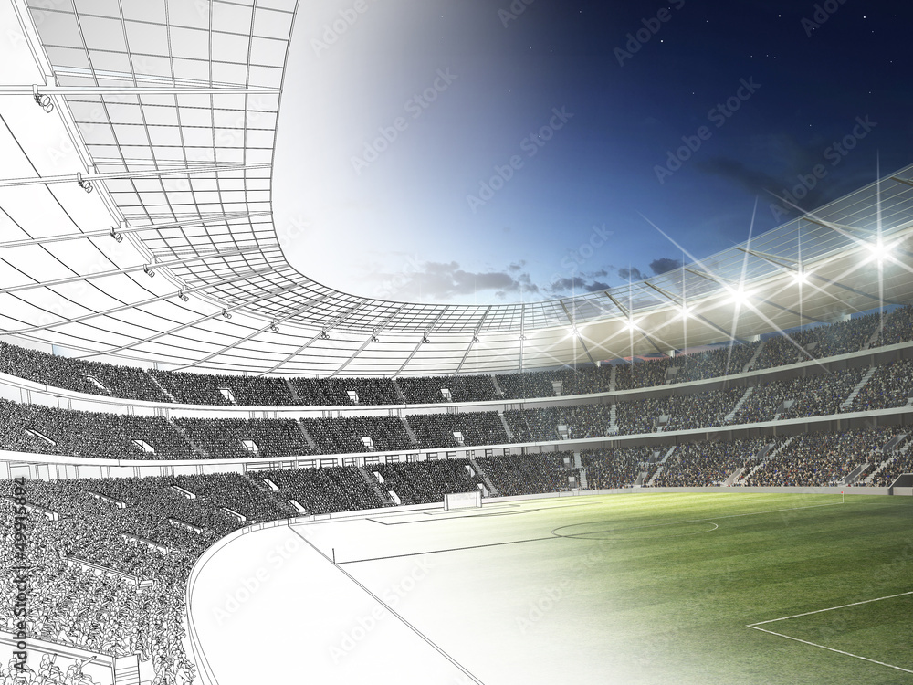 Stadion 3D CAD渲染